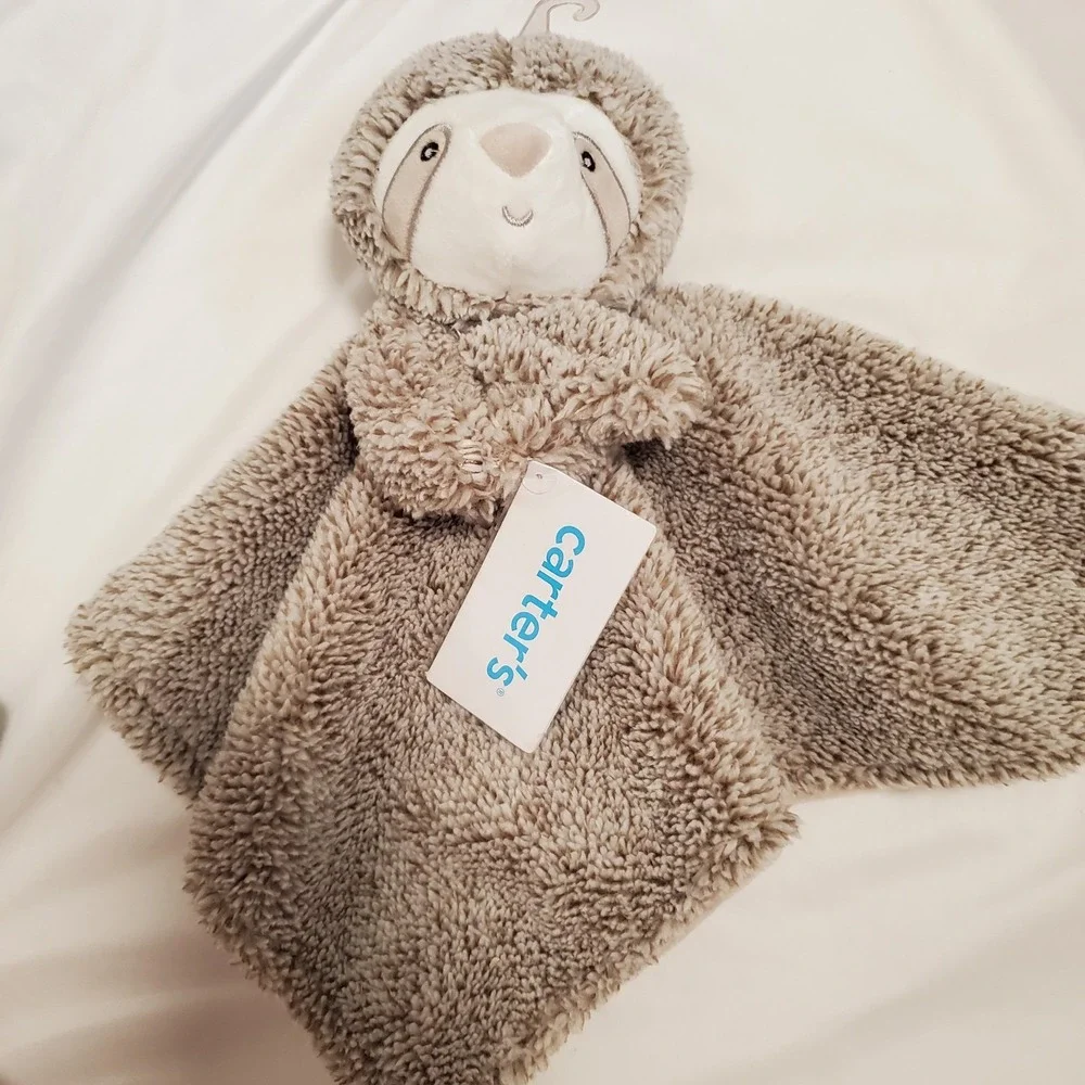 New Carter's Sloth Lovey Lovie Security Blanket 13